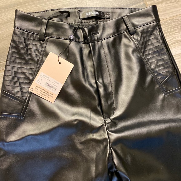 Faux Leather Bike Detail Trouser - Picture 2 of 4